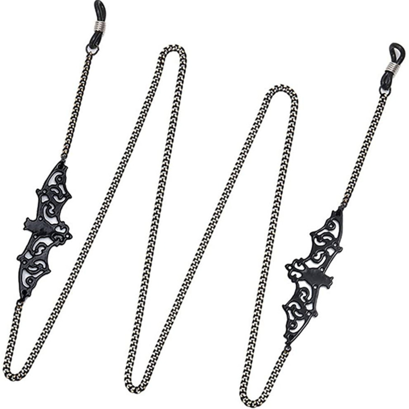 Men Accessories Neck Chain - 1-10 Stück Gotische Fledermaus-Brillenkette für Sonnenbrillen,