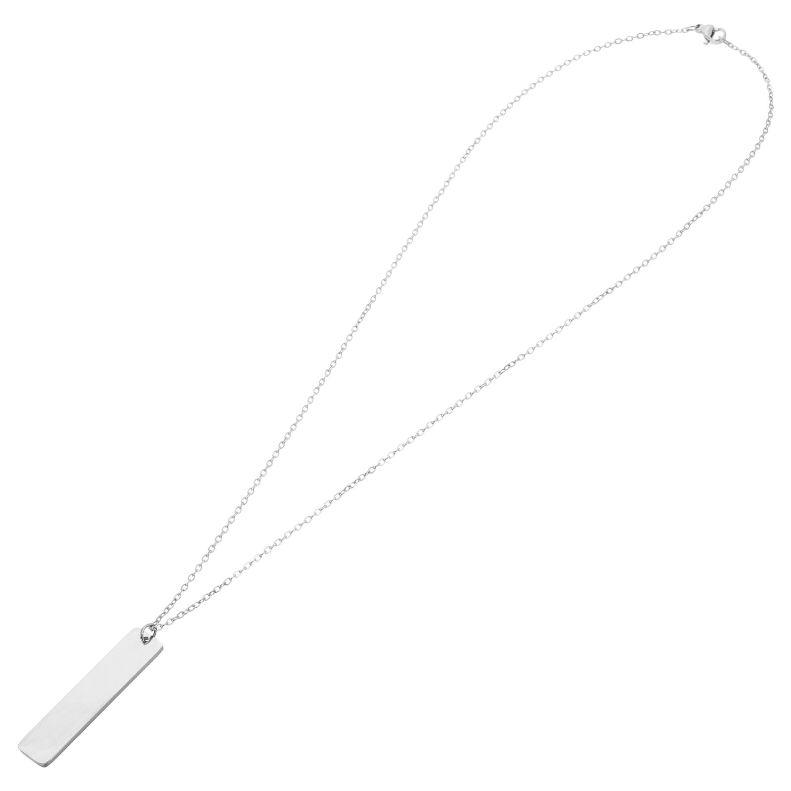 Men Accessories Neck Chain - Edelstahl-Metallanhänger-Halskette, Blanko, DIY-Schmuck für Paare, einfache