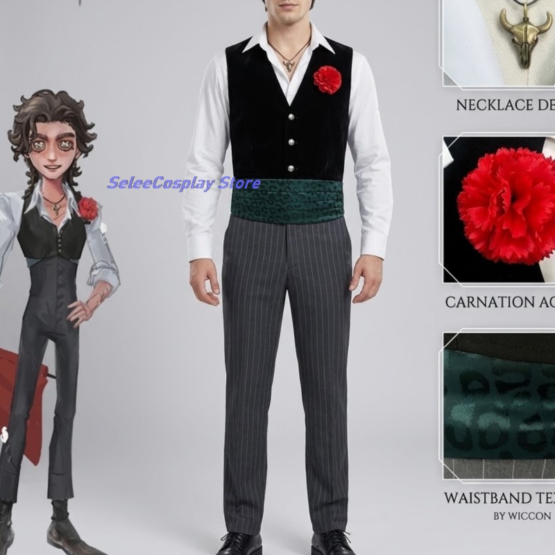 Men'S Accessories With Suits - Erwachsenen-Cosplay-Kostüm für das Spiel Identity V:
