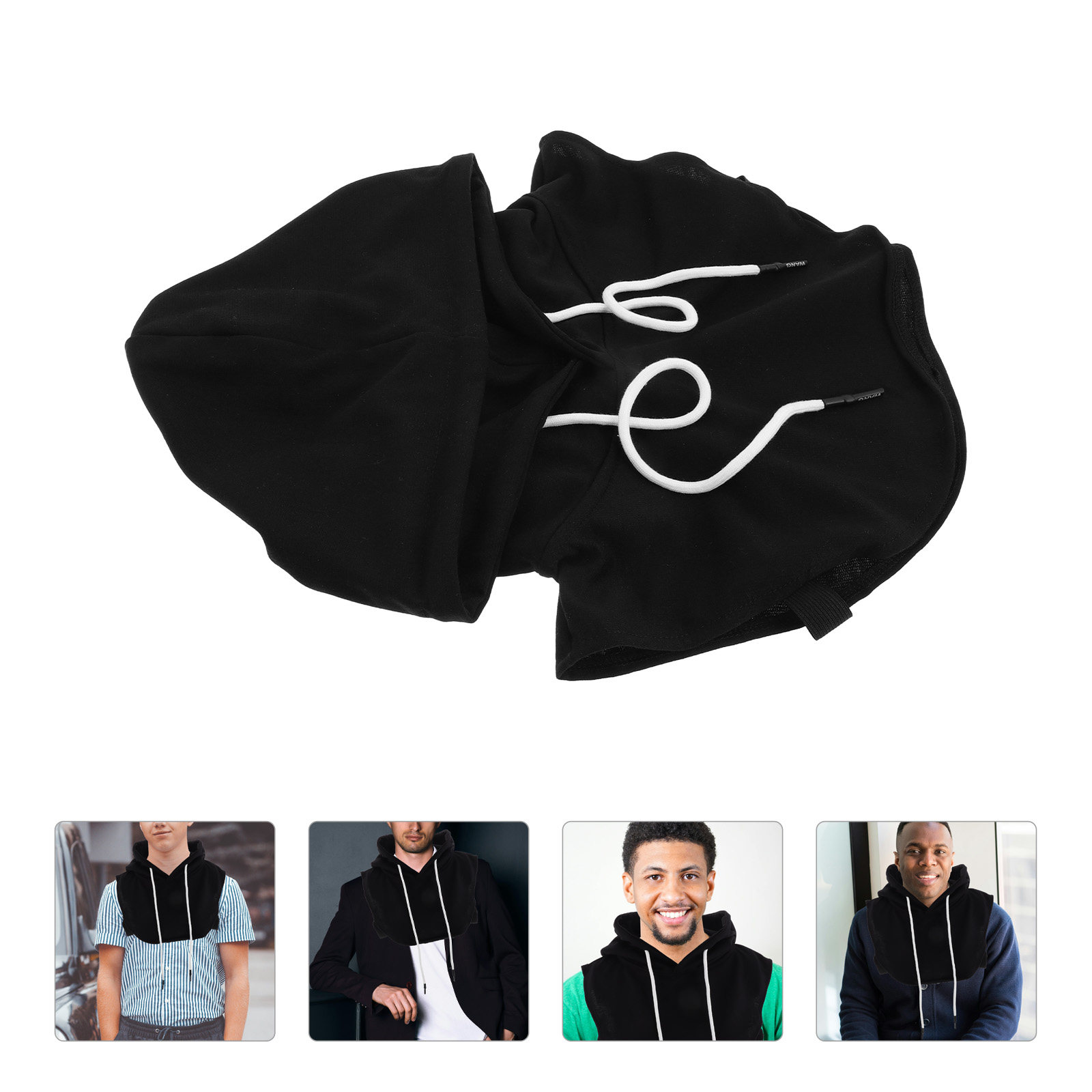 Mens Accessories Style - Kapuzen-Fake-Kragen-Accessoire für Damen und Herren, abnehmbarer