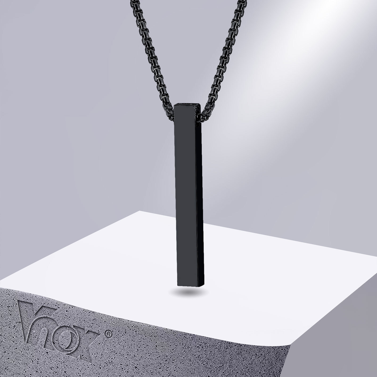 Men Accessories Neck Chain - Vnox 5 mm Säulen-Halskette für Männer